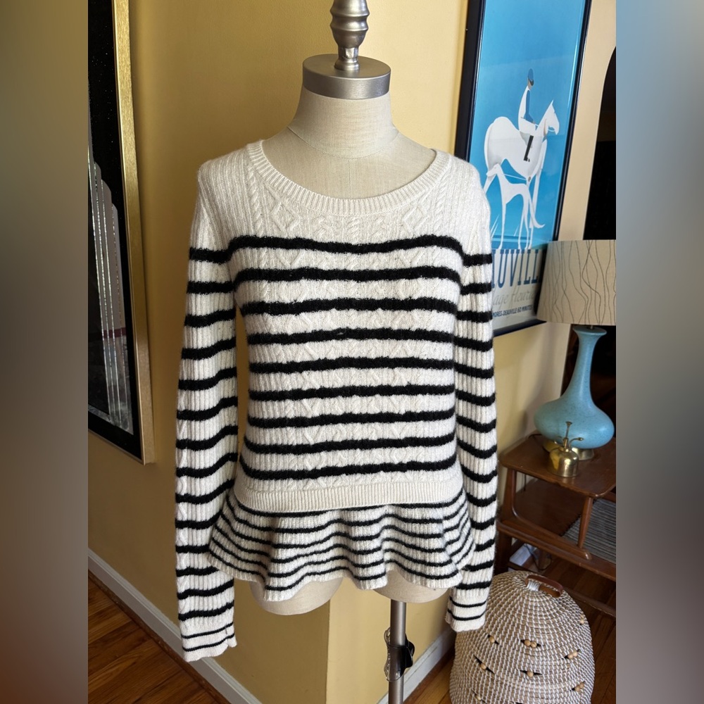 banana republic wool and cashmere blend striped sweater
